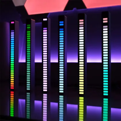 Creative LED Desktop Audio Bar - Voice Activated RGB Light Rhythm Lamp