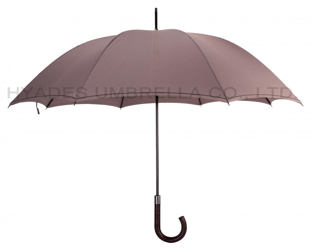 Parapluie droit homme classique ouvert à la main