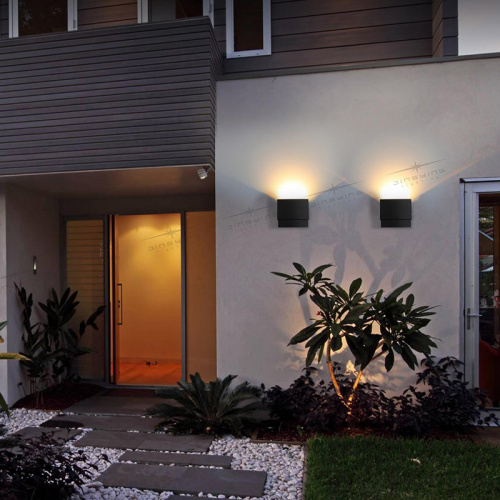 Lámpara LED al aire libre de pared 12W impermeable IP55 aluminio
