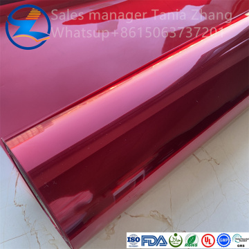 High quality customizable translucent red PVC film