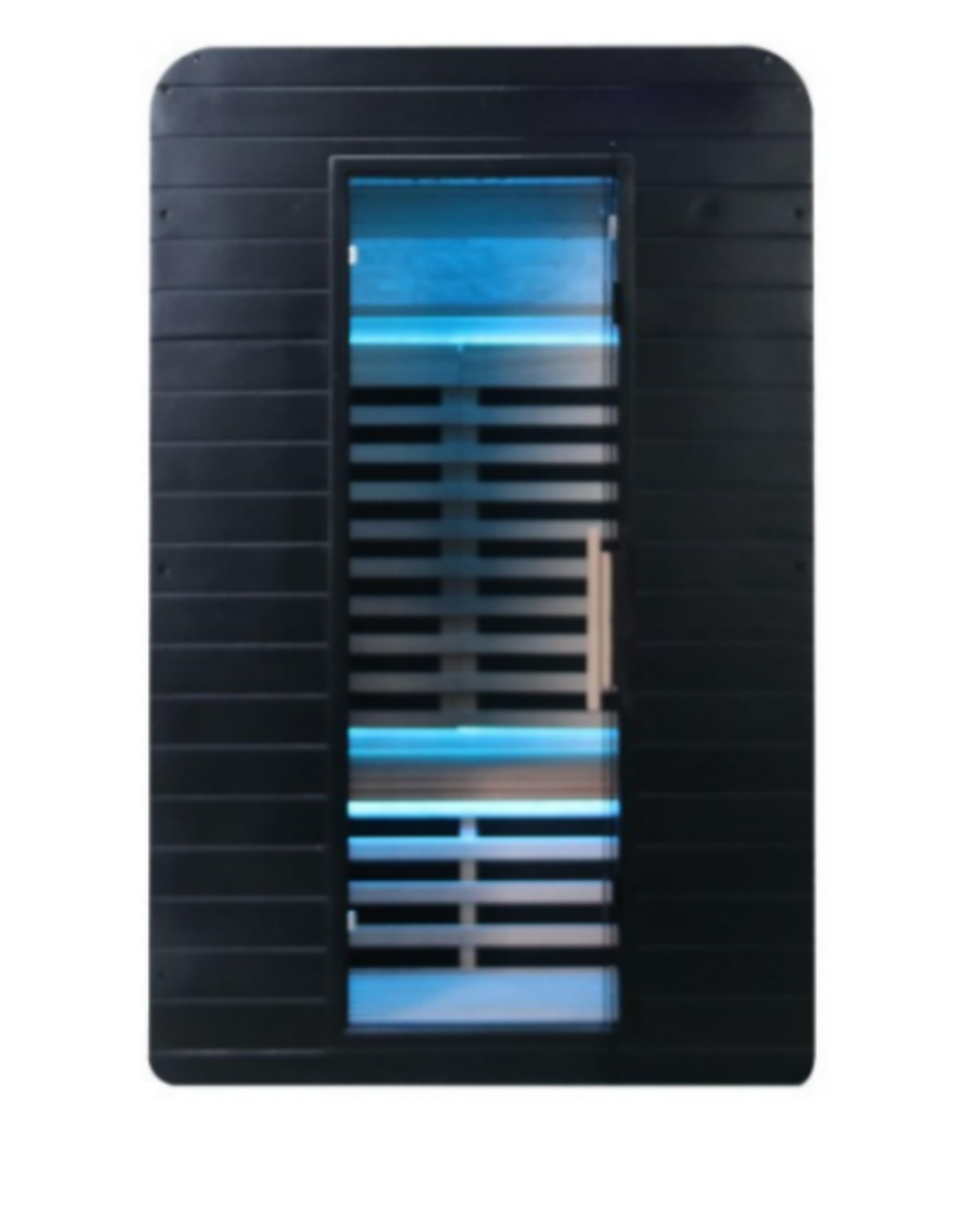 Black Solid Wood Two Person Infrared Sauna