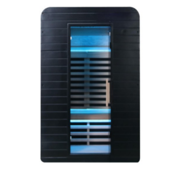 Black Solid Wood Two Person Infrared Sauna