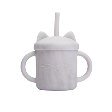 Baby Feeding Drinkware Straw Cup - Anti-Hot, Leakproof Silicone Tableware for Toddlers