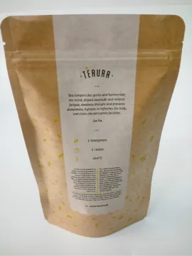 Recyclable 500g block bottom paper coffee bag with zipper