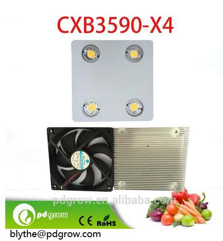COB LED Grow Light Panel Full Spectrum 400W with 4pcs CXB3590-X4 or CXA3070 3500K with Meanwell drivers