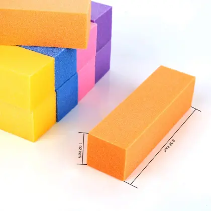 Wholesale Multi-Color Rectangle Sponge Nail Files
