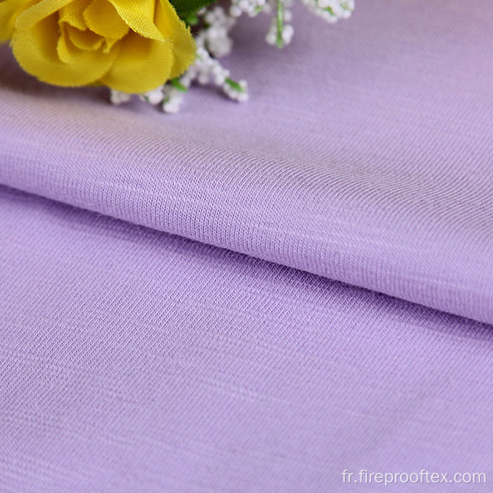 Tissu tricot en coton en coton ignifuge pour les vêtements pour femmes