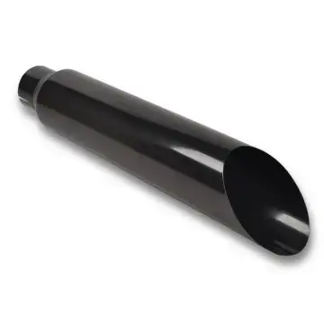 36 Inch Tall Diesel Exhaust Stack Tip with 5 Inch Inlet and 8 Inch Outlet - Polished Stainless Steel