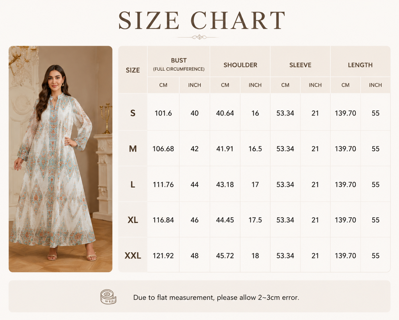 Embroidered Abaya Dress Printed Crystal Detail Front View