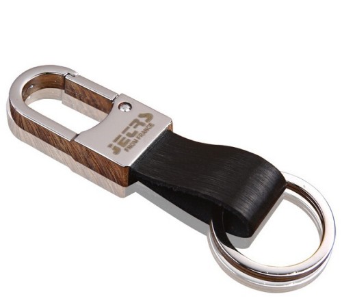 leather keychain with metal car logo, leather keychain for engrave
