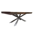 Modern Wood Coffee Table with Metal Leg