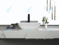 Modern Ceramic Bathroom Sink Basin: Small Rectangular Counter Top Artistic Sanitary Ware