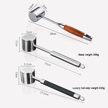 2021 New Kitchen Meat Tool: Food Grade 304 Stainless Steel Chicken Steak Beef Meat Hammer Steak Tenderizer