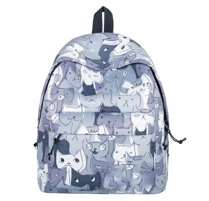 Wholesale Custom Women Canvas Bag Backpack Schoolbag Canvas Backpack,custom Canvas Backpack high school