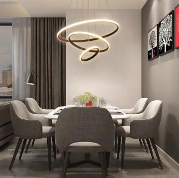 Modern LED Chandelier Dimmable Contemporary Creative Design Adjustable Hanging Lamp Chandelier Pendant Light Fixture