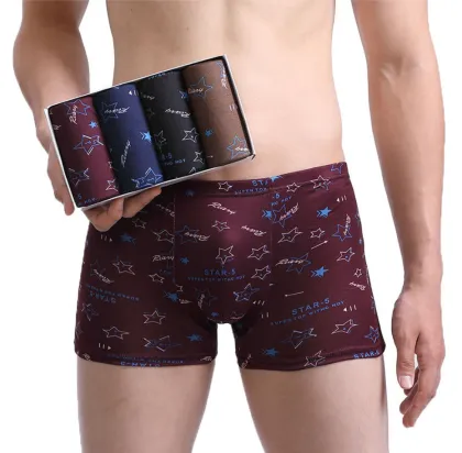 Comfortable Seamless Mid-Waist Boxer Briefs for Men