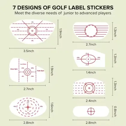 Hitting Point Analysis Stickers for Golf Training Aid