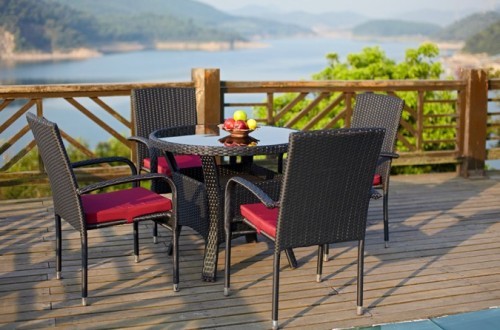 Wicker Patio Dining Set 