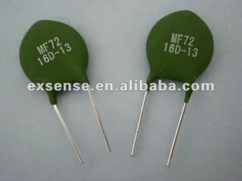 NTC inrush current limiting thermistor green 16D13, green disk with straight or curve leads