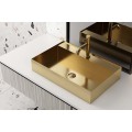 SUS304 Single Basin Handmade Topmount Bathroom Sink