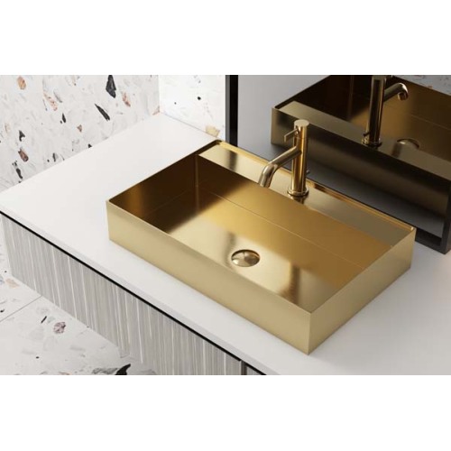 SUS304 Single Basin Handmade Topmount Bathroom Sink
