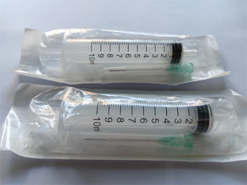 10 مل luer slip محقنة يمكن التخلص منها مع الإبرة