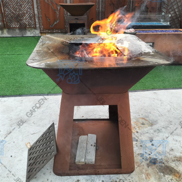 Pit de fuego antiguo de acero Corten BBQ