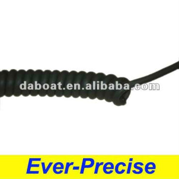 ROHS Extended Matt Digunakan di Walkie Talkie Black Pu Curly Cord Wire