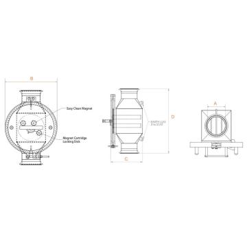 Filtru magnetic din sertar ZMC-P