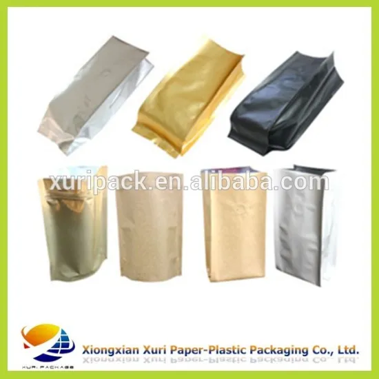 Plastic coffee bag/Stand up coffee pouch/Coffee packing bag with zipper