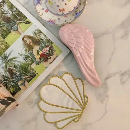 Wholesale Custom Logo Angel Wings Detangling Massage Hair Brush Comb