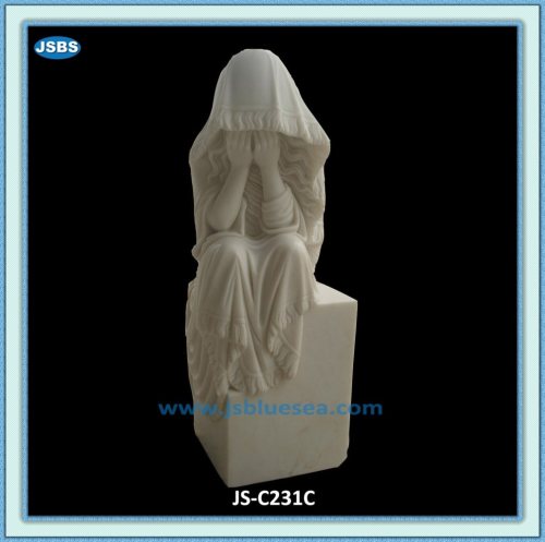 Grden Decoration Stone Shy Girl Statue