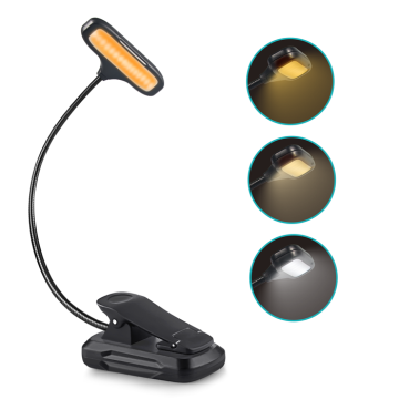USB Rechargeable Anti-Blue Light Kids Reading Lamp: Amber LED, Music Stand Clip-On Design for Eye Protection