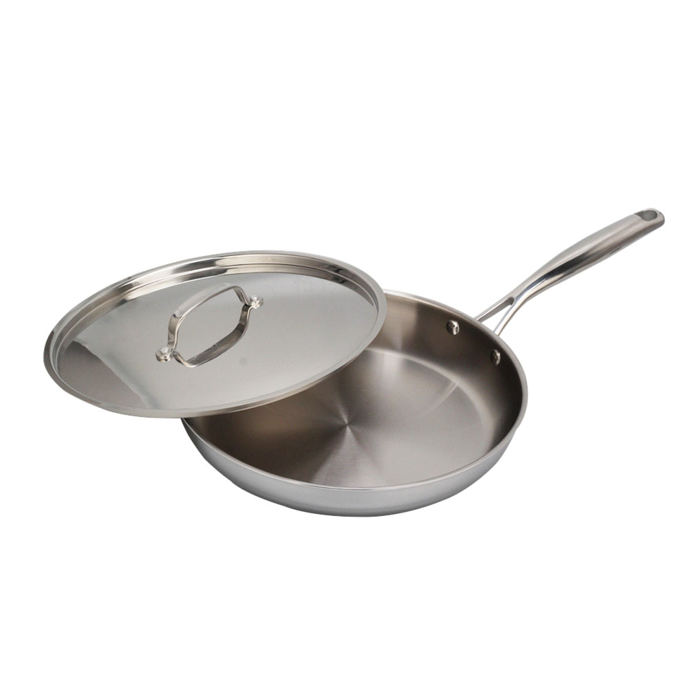 Browne Thermalloy® Tri-Ply Stainless Steel Fry Pan - 17L x 8W x 1 1/2H