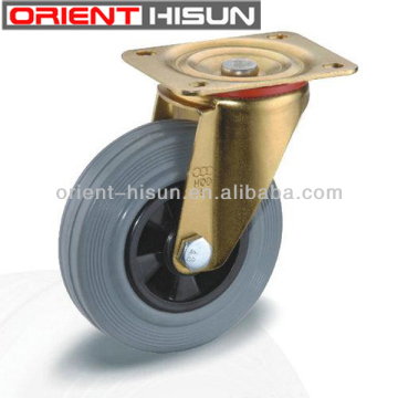 6 Inch Grey Rubber Swivel Plate Industrial Caster Wheel