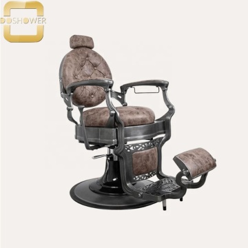 High Quality Vintage Brown Barber Chair for Heavy Duty Lifting