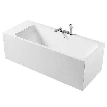 White Modern Freestanding Acrylic Bathtub Square