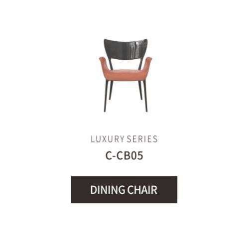 Silla de comedor de tapicería de lujo