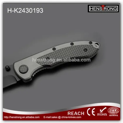 Black Coated Blade Aluminum Handle Folding Knives