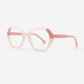 Rectangle and irregular Laminated Acetate Women's Optical Frames 23A3042