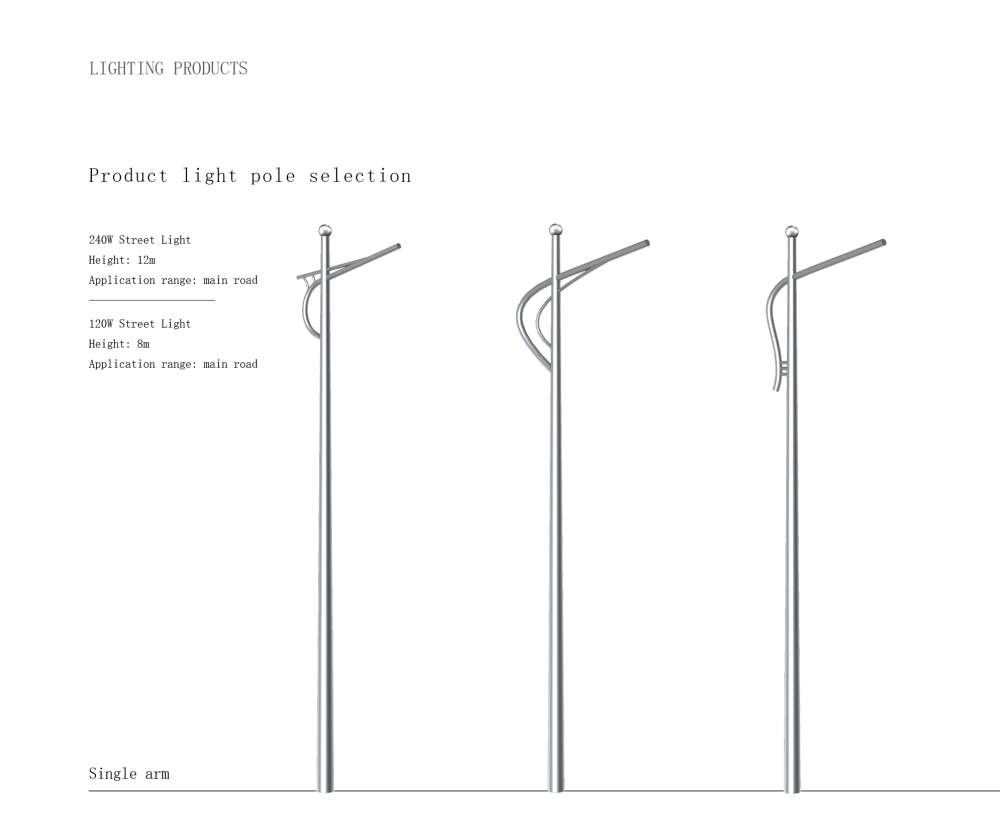 Single Arm Street Light