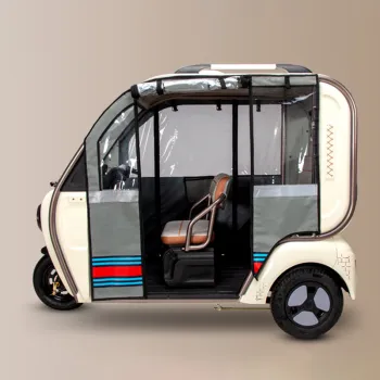 Hot Selling 48V 20Ah 3-Wheel Electric Tricycle with Cabin and 800W Power