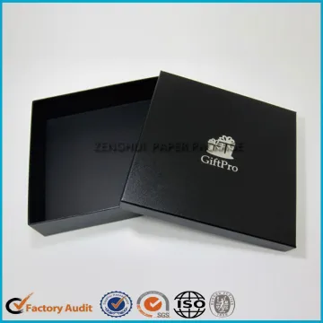 Custom Printed Logo Black Shirt Packaging Box