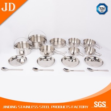 Hot Sell stainless steel Cookware set, camping cookware set