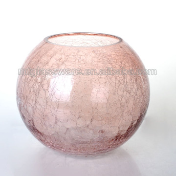 decorative colored glass hurricane vase floating candle holder fish bowl