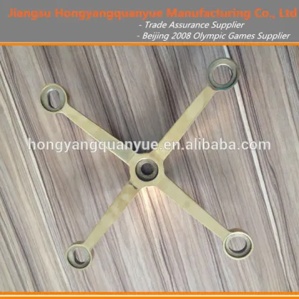 Glass spiders with swivel fittings