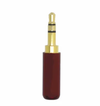 3.5mm stereo audio plug gold plated with colorful housing assembled plug