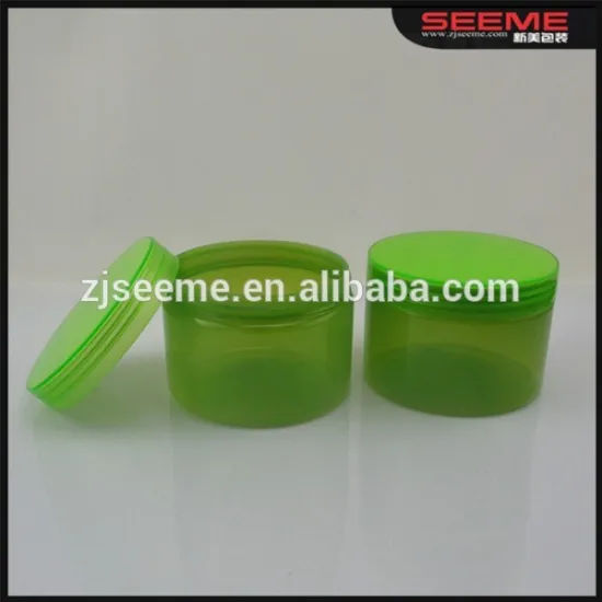 100g green pet jar for cream cosmetic packaging,300m plastic pet jar,200g 200ml empty pet plastic jar for hair gel