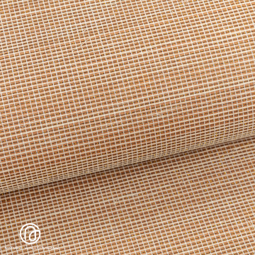 Light Brown Grid Textured Handmade Sisal Wallpaper