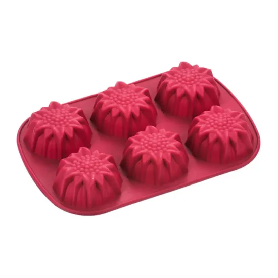 High-Quality 6-Cavity Silicone Sunflower Soap Mold: Perfect for Creating Beautiful Handmade Soaps